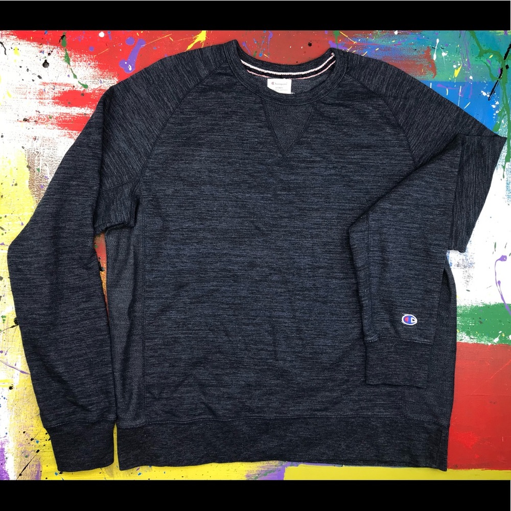Vintage Champion Crew Neck Navy Blue